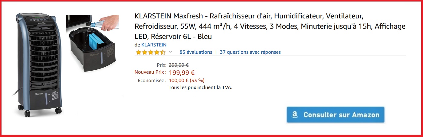 Rafrachisseur d'air KLARSTEIN Maxfresh